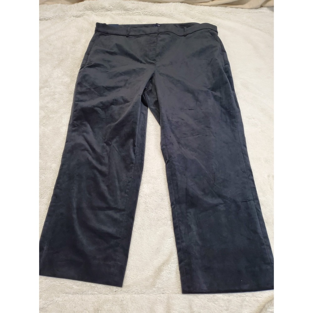 NWT J. Crew Black Velvet Kallie Pants 20 Witchy Whimsigoth Preppy Classic Party